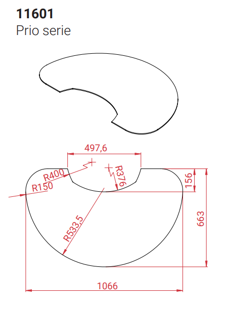 Glas Vorlegeplatte zu Lotus Prio Serie