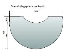 Glas Vorlegeplatte zu Justus Austin 5