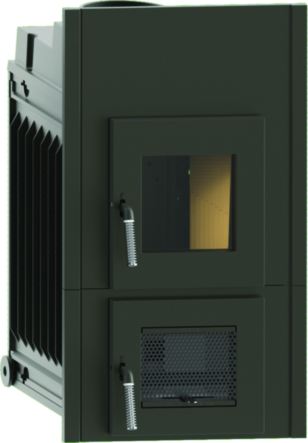 Heizeinsatz Leda Rubin K20 mit Frontplatte 480x835