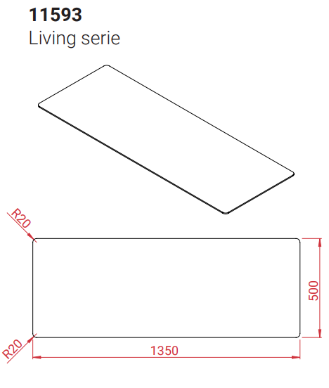 Glas Vorlegeplatte zu Lotus Living Serie